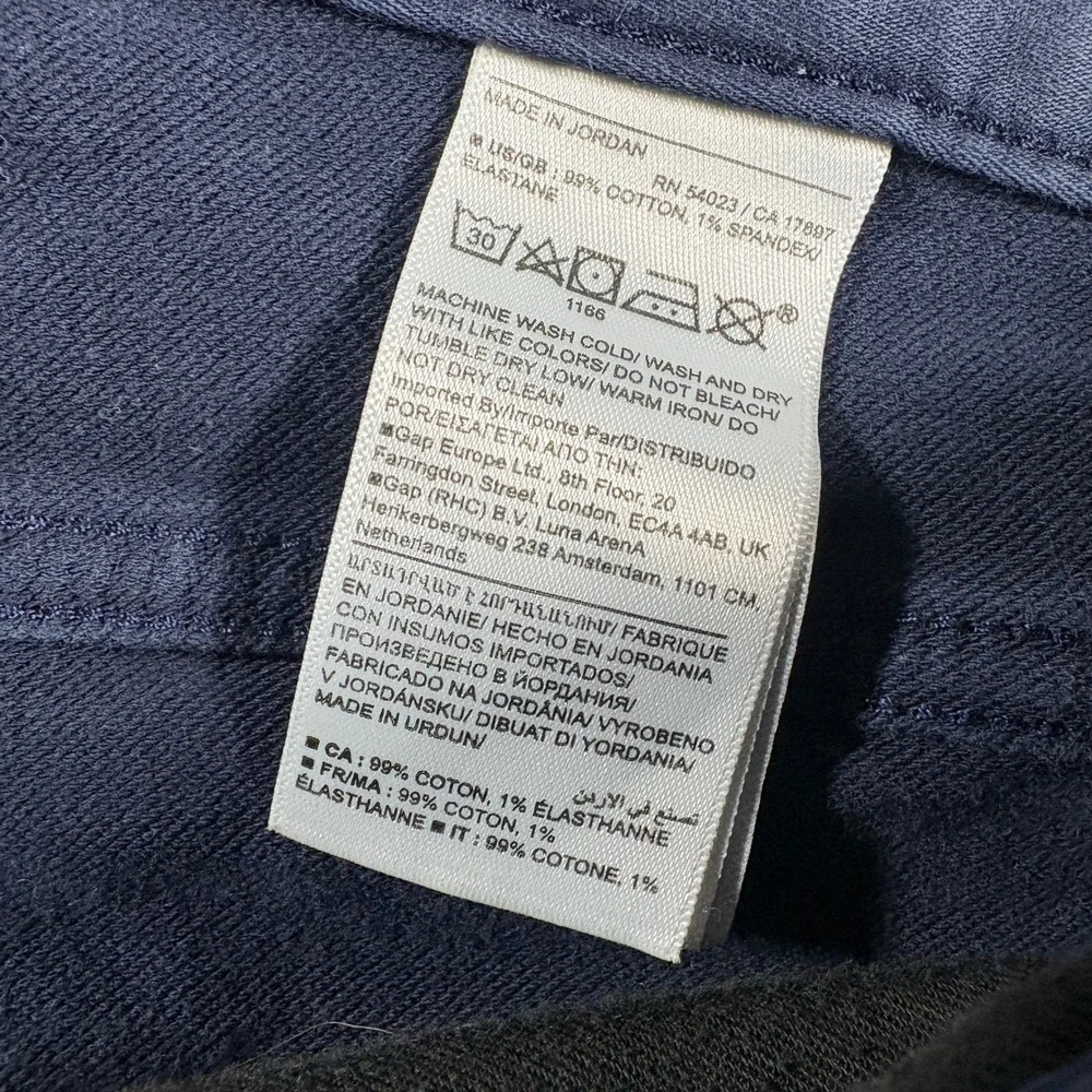 Banana Republic Traveler Pants Men 33x32 (Fits 33x29) Navy Blue Slim Fit Stretch